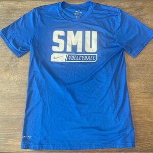 SMU southern methodist university volleyball tee nike dri fit t-shirt blue
